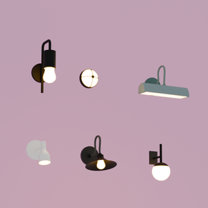【Blender】ブラケットライト6点セット Bracket Light 6-Piece Set【VRChat】