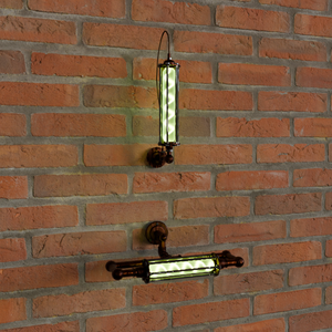 【Blender】スチームパンクなブラケットライト2点セット Steampunk bracket light set of 2