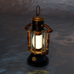 【Blender】スチームパンクなランタン Steampunk lantern