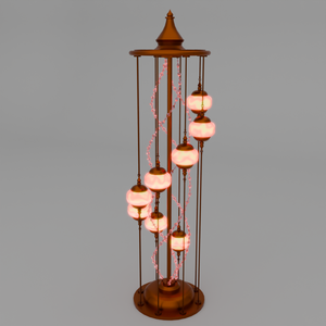【Blender】螺旋ランプのインテリア Spiral lamp interior