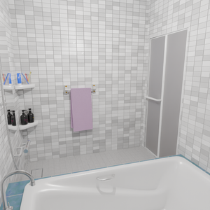 【Blender】 浴室と脱衣所　Bathroom and dressing room