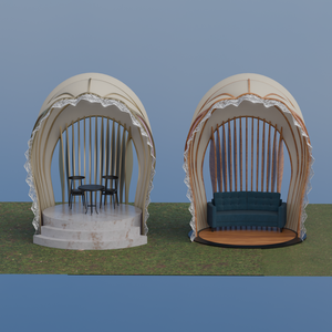 【Blender】 貴婦人のガゼボ(2パターン) The Lady's Gazebo