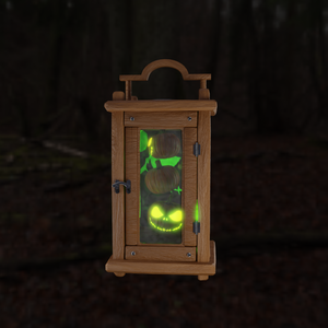 【Blender】 ジャックオーランタンを捕まえた木製ランタン Jack-o'-lantern wooden lantern