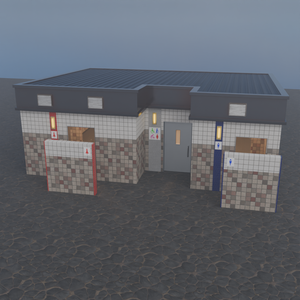 【Blender】 公衆トイレ Public restroom