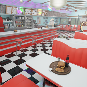 【Blender】 アメリカンダイナー　American Diner