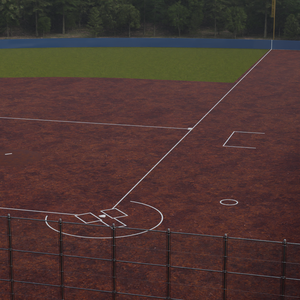 【Blender】 野球場　Baseball field
