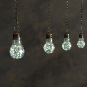 【Blender】電球型イルミネーションライト　Bulb-shaped illumination light