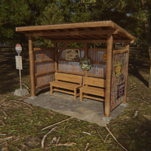 【Blender】 ノスタルジックな田舎のバス停 - A Nostalgic Country Bus Stop