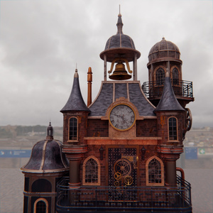 【Blender】 スチームパンク時計台【Steam Clock Tower】 缩略图 6