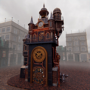 【Blender】 スチームパンク時計台【Steam Clock Tower】
