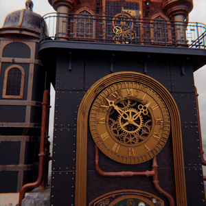 【Blender】 スチームパンク時計台【Steam Clock Tower】 缩略图 8