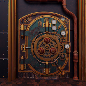 【Blender】 スチームパンク時計台【Steam Clock Tower】 缩略图 9