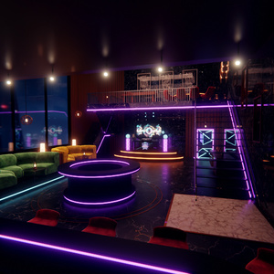 【Blender】ネオンパンク ラウンジ　NEON PULSE LOUNGE