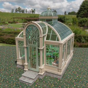 【Blender】クラシカルガラス温室 - Botanical Glass House