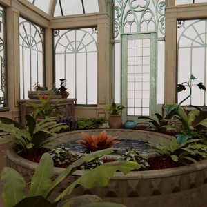 【Blender】クラシカルガラス温室 - Botanical Glass House 缩略图 10