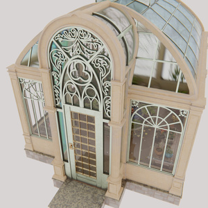 【Blender】クラシカルガラス温室 - Botanical Glass House 缩略图 7