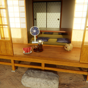 【Blender】田舎の縁側  Nostalgic Japanese Engawa