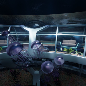 【Blender】水中リング型未来建築 Ocean Ring Habitat 缩略图 8