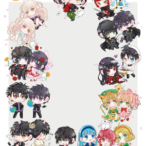 CLAMPイラスト B6サイズ複製原画風カード アニメイト購入特典　星史郎 X」 スクエア缶バッジ 桜塚星史郎 (キャラクターグッズ