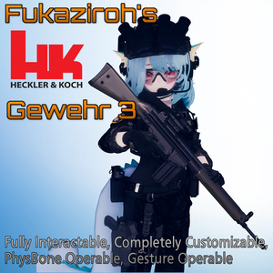 Gewehr 3 Battle Rifle (Over 20 Customisation Options!) | PhysBones / Gesture Controlled
