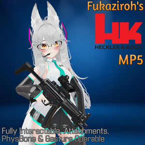 MP5 SMG (Modular Avatar) | Gesture/PhysBone Controlled