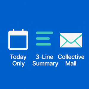 Gmail Digest 3　「今日の受信、3行で把握。」