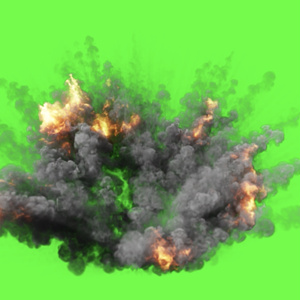 【4種セット】爆発・爆煙 エフェクト素材 グリーンバック ループ動画 フルHD 1920x1080 mp4｜クロマキー合成/戦闘・破壊演出