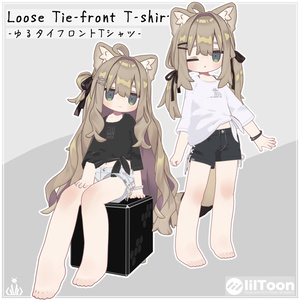 【まめふれんず対応】ゆるタイフロントTシャツ