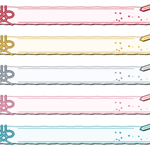 和風テロップ枠 のし紙 水引と熨斗 お祝い5色セット（紅・金・銀・桃・浅葱）