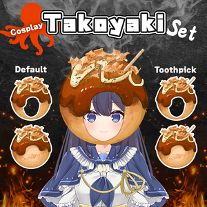 【Free Assets】Takoyaki Set 【Vtuber】