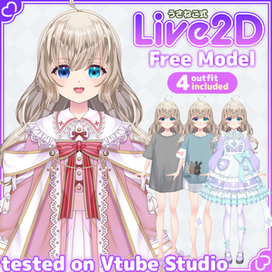 [Free] Blonde girl -4 costume set- [Live2D/VTuber free model]