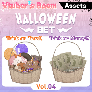 halloween set vol.4 [Vtuber's Room assets]