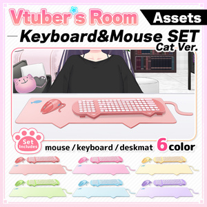 Animal keyboard and mouse set [Cat Ver.]