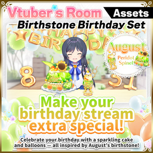 August Birthday Asset Pack – Peridot-Inspired Cake & Decorations