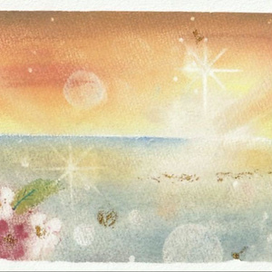 手描きイラスト✢創作水彩原画『夏空』 手描きイラスト✢創作水彩原画『夏空』 水彩原画】夏空 227