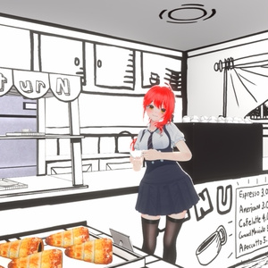 ▣Warudo Pro▣ 2D Toon Cafe 缩略图 16