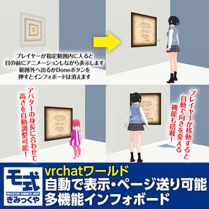 【vrchatワールド】自動で表示・ページ送り可能多機能インフォボードアセット 缩略图 2