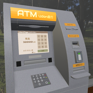 UdonChipsを引き出すワールドギミック【ATM・操作タブレット付き】