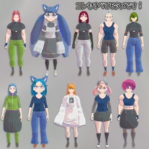 【モタメ】（オリジナル3Dモデル 缩略图 3