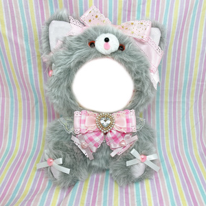 着ぐるみ ぬい服 おすわり ねこ 16cm サイズ ピンク - Cuddly