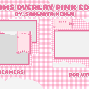 [Bundle] Streams Overlay for VTuber and Streamers (Pink Edition) With PSD and AEP File
