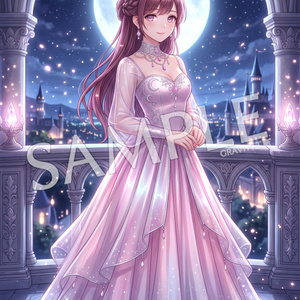 【GRAVITY工廠】ファンタジー・月光と星屑のプリンセスドレス 衣装プロンプト＆構成図アセットセット