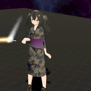 3Dモデル　ススキ花火