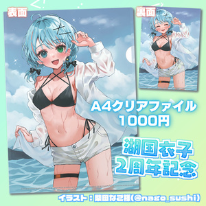 湖国衣子　A4クリアファイル(水着ver)