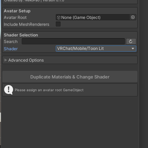 VRChat Avatar Shader Changer