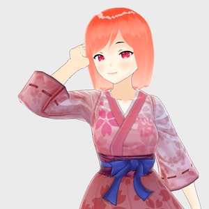 Vroid  character Sakura  Kimono Dress