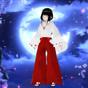 Kikyo Vroid Character -3D Model (vroid +vrm file)