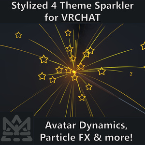 Sparkler w/ Avatar Dynamics for VRChat [VRチャット, アバターダイナミクス, 花火,  新年, パーティー] 缩略图 5