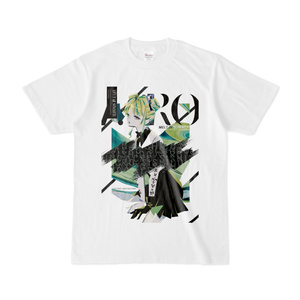 夏にとける。イラストプリントTシャツ白