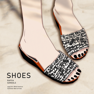 【VRoid】ラフィアサンダル　Raffia Sandals